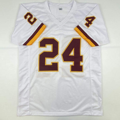 Autographed/Signed Antonio Gibson Washington White Football Jersey JSA COA