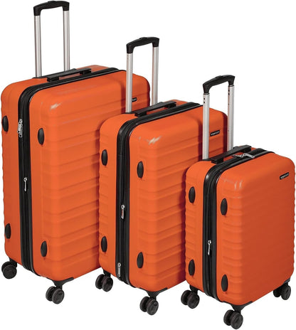 Amazon Basics 2-Piece Set Hardside Spinner, Black