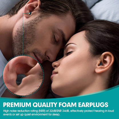 50 Pairs Earplugs for Noise Canceling Ear Plugs for Sleep Work Snoring Sound Canceling Blocking Construction Loud Noise Reducing Soft Foam Earplugs