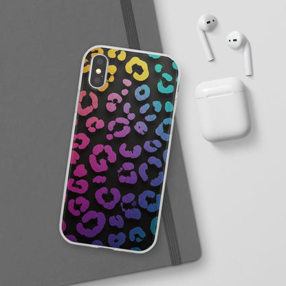 Vibrant Leopard Print Flexi Phone Case