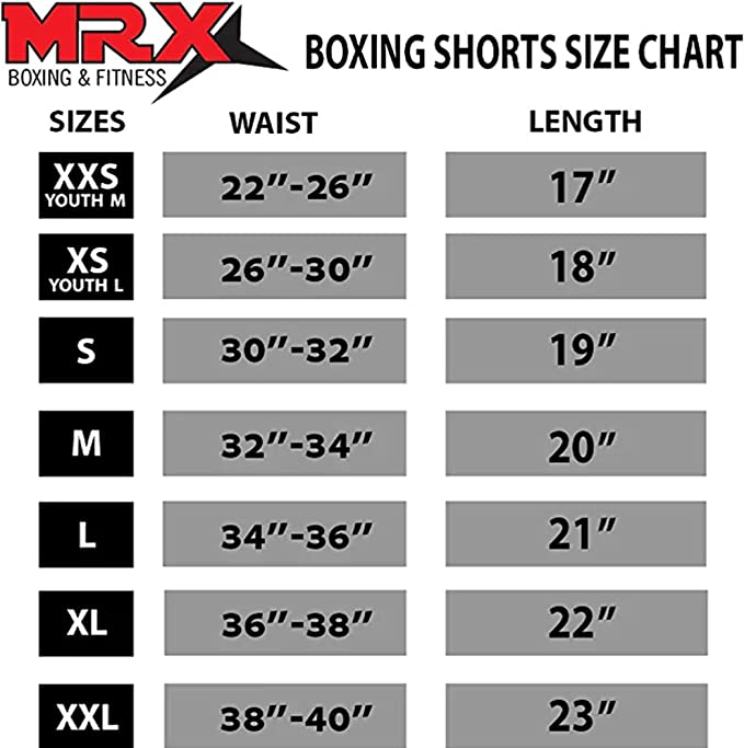 MRX Boxing Shorts for Men and Women Training Fighting Trunks - Triathlete Store