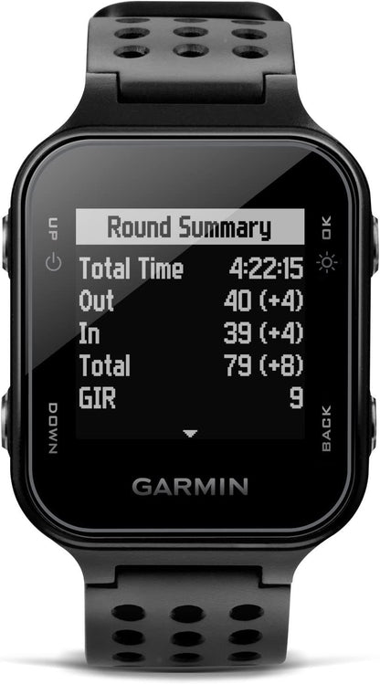 Garmin 010-03723-01 Approach S20, GPS Golf Watch with Step Tracking, Preloaded Courses, Black