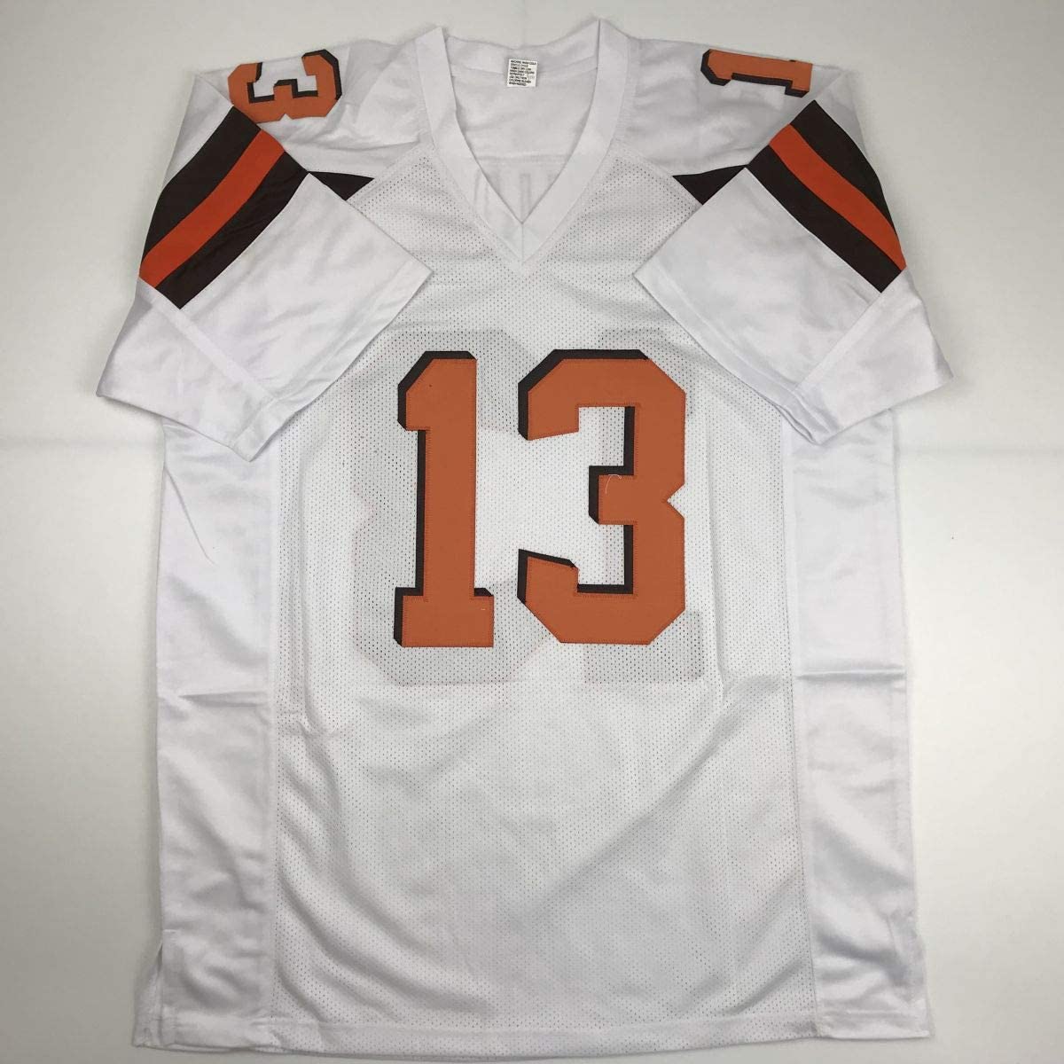 Autographed/Signed Odell Beckham Jr. Cleveland White Football Jersey JSA COA