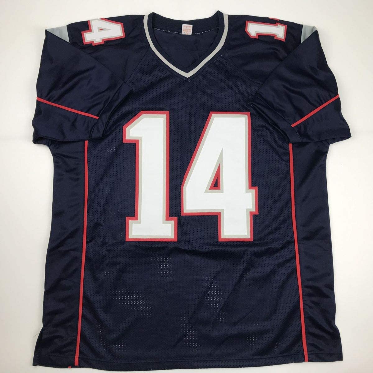 Autographed/Signed Mohamed Sanu New England Blue Football Jersey JSA COA