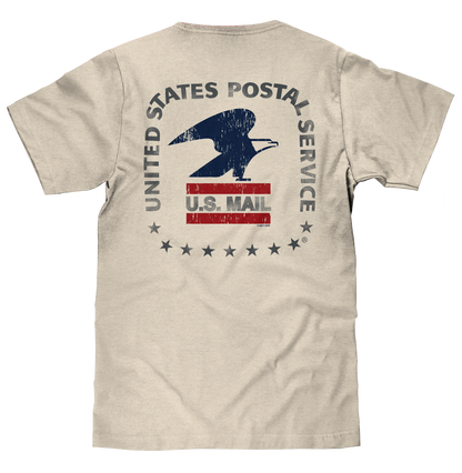 USPS United States Postal Service Mail Eagle T-Shirt - Cream
