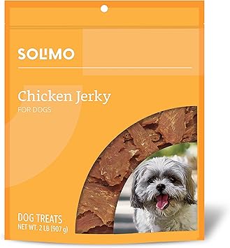 Amazon Brand - Solimo Chicken Jerky Dog Treats, 2 pounds (Packaging May Vary)