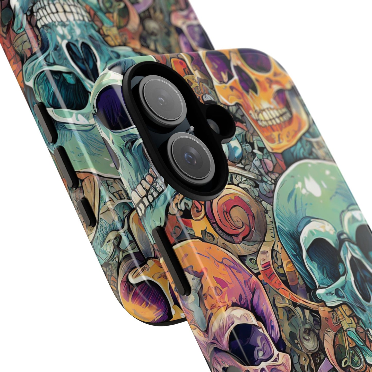 Artistic Skull Collage Tough Phone Case