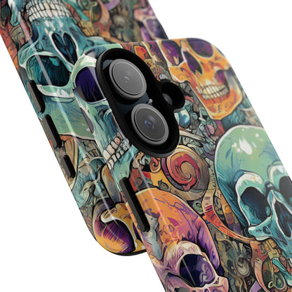 Artistic Skull Collage Tough Phone Case