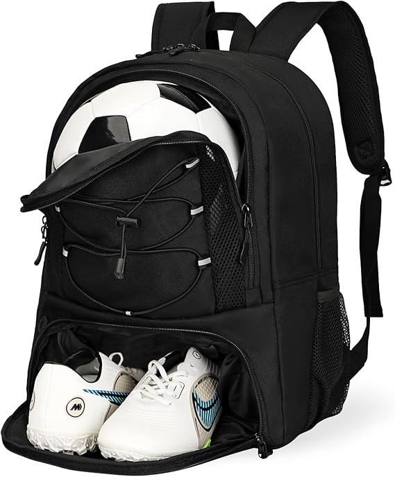 Goloni Soccer Bag, Basketball Bag with Ball Compartment & Shoe Compartment, Large Soccer Backpack for Basketball, Gym´_‘Football