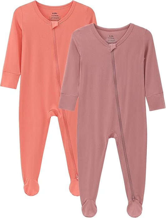 Baby Footed Pajamas - Baby Infant Boys Girls One Piece Romper - Sleep 'N Play PJ - Viscose from Bamboo