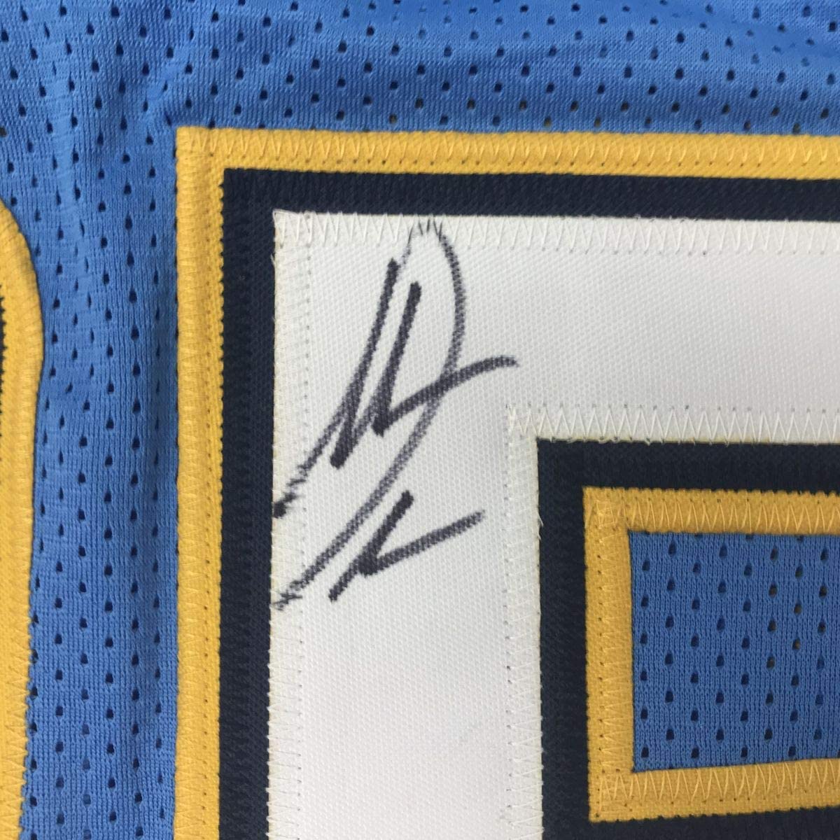 Autographed/Signed Antonio Gates Los Angeles LA Powder Blue Football Jersey Beckett BAS COA