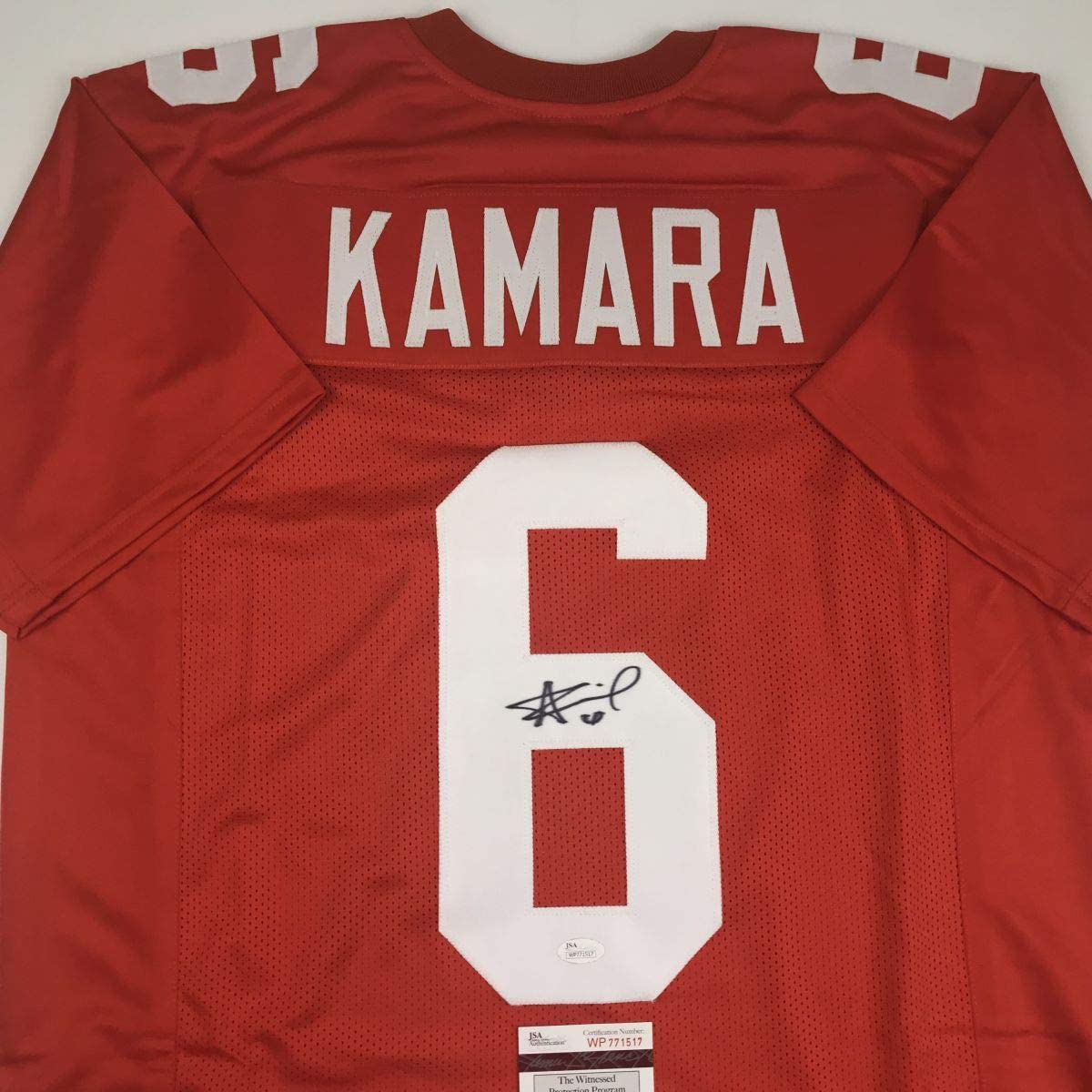 Autographed/Signed Alvin Kamara Tennessee Orange College Football Jersey JSA COA