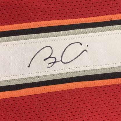 Autographed/Signed Bruce Arians Tampa Bay Red Football Jersey Beckett BAS COA
