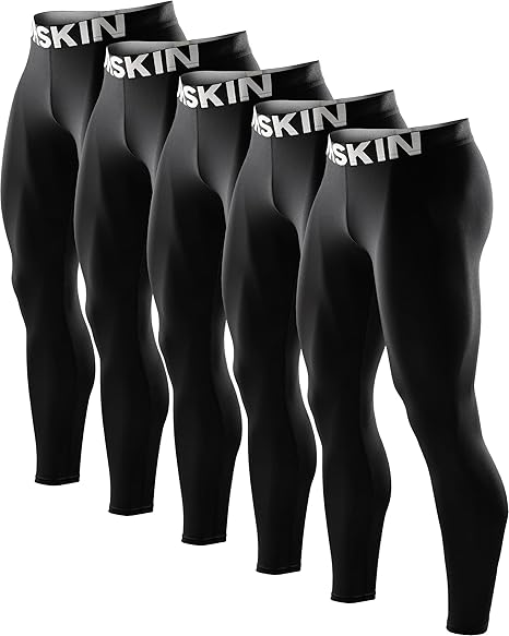 DRSKIN 5, 4, 3 or 1 Pack Men‰۪s Compression Pants Tights Leggings Sports Baselayer Running Athletic Workout Active