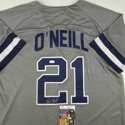 Autographed/Signed Paul O'Neill New York Grey Baseball Jersey JSA COA