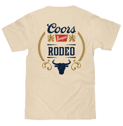 Coors Banquet Rodeo Bull Beer Front and Back T-Shirt