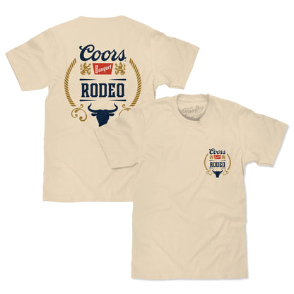 Coors Banquet Rodeo Bull Beer Front and Back T-Shirt