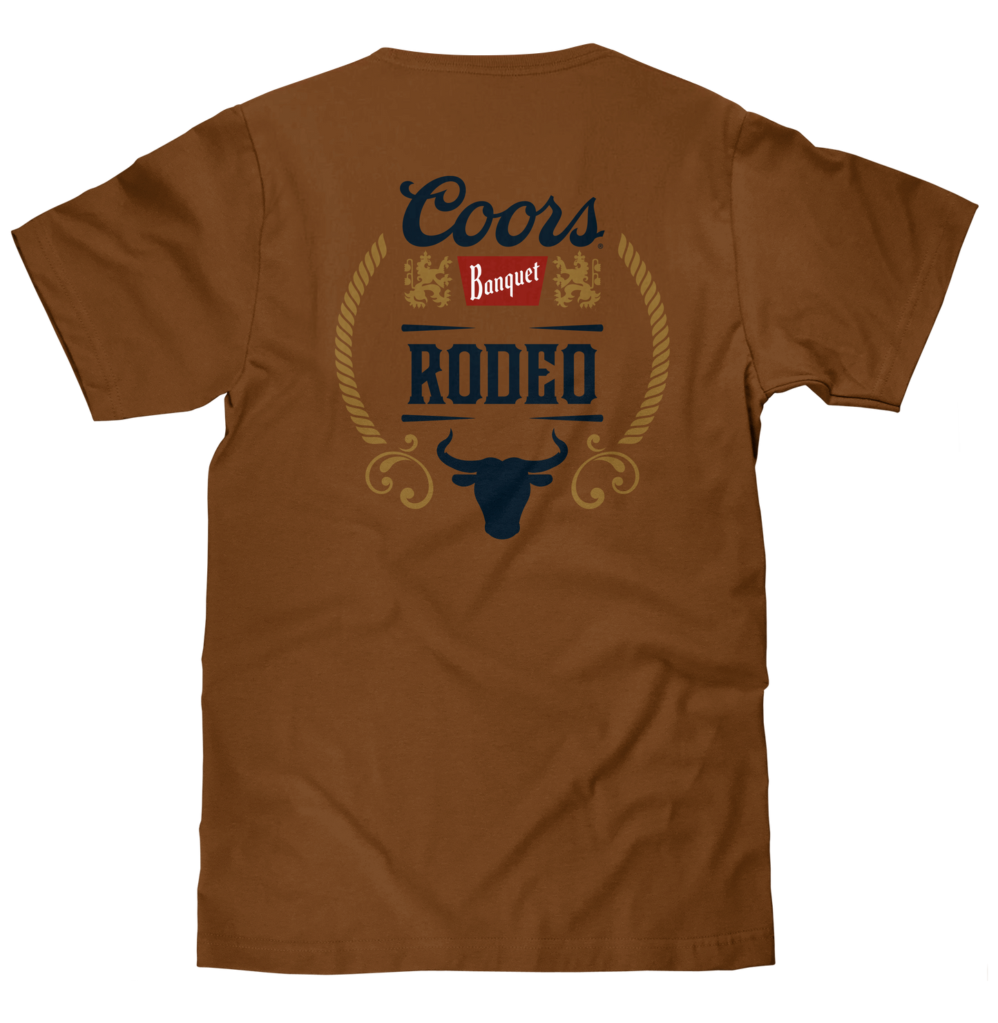 Coors Banquet Rodeo Bull Beer Front and Back T-Shirt