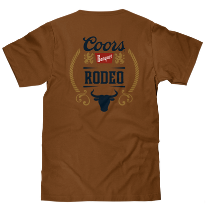 Coors Banquet Rodeo Bull Beer Front and Back T-Shirt
