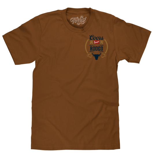 Coors Banquet Rodeo Bull Beer Front and Back T-Shirt