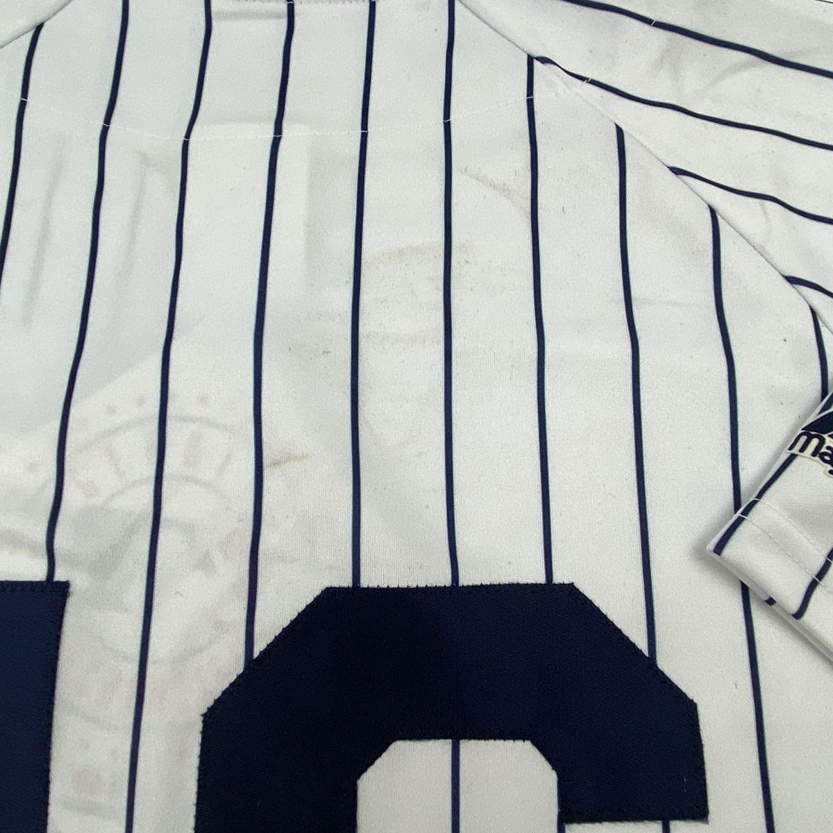 Autographed/Signed Whitey Ford New York Pinstripe Baseball Jersey PSA/DNA COA #2