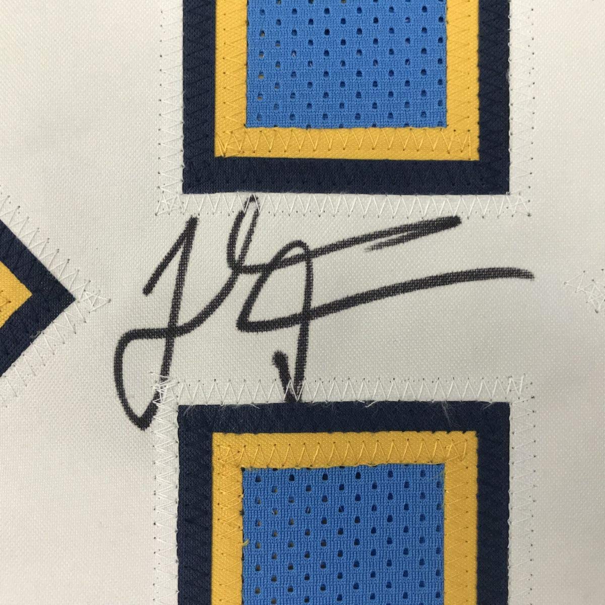 Autographed/Signed Thomas Davis Sr. Los Angeles LA Powder Blue Football Jersey JSA COA