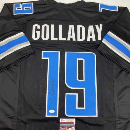 Autographed/Signed Kenny Golladay Detroit Black Football Jersey JSA COA