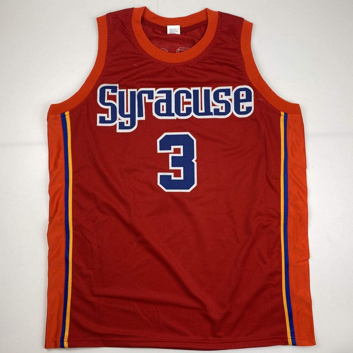 Autographed/Signed Allen Iverson Syracuse Nationals Nats Red Basketball Jersey PSA/DNA COA