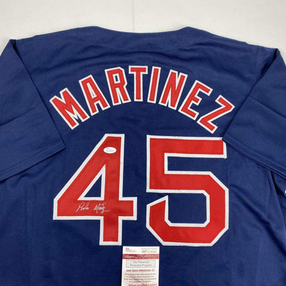 Autographed/Signed Pedro Martinez Boston Blue Baseball Jersey JSA COA