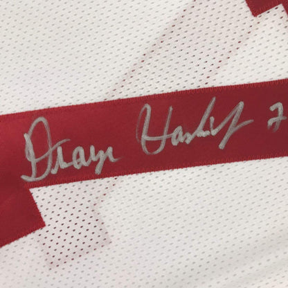 Autographed/Signed Dwayne Haskins Jr. Ohio State White College Football Jersey JSA COA