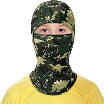 Dinosaurs Kids Balaclava Windproof Ski Face Warmer Neck Warmer for Boys Girls