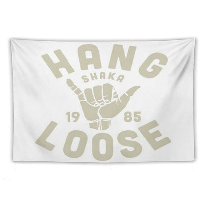 Vintage Surf Sticker Shaka Tapestry