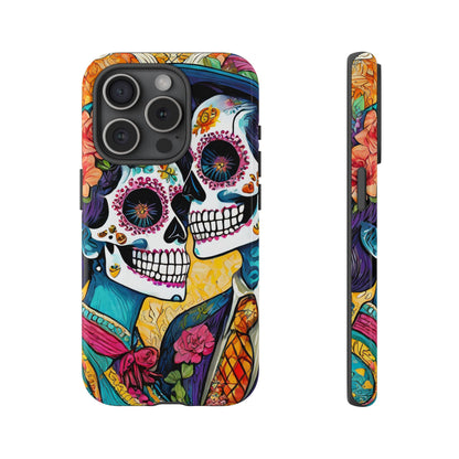 Loving Sugar Skull Couple Tough Phone Case