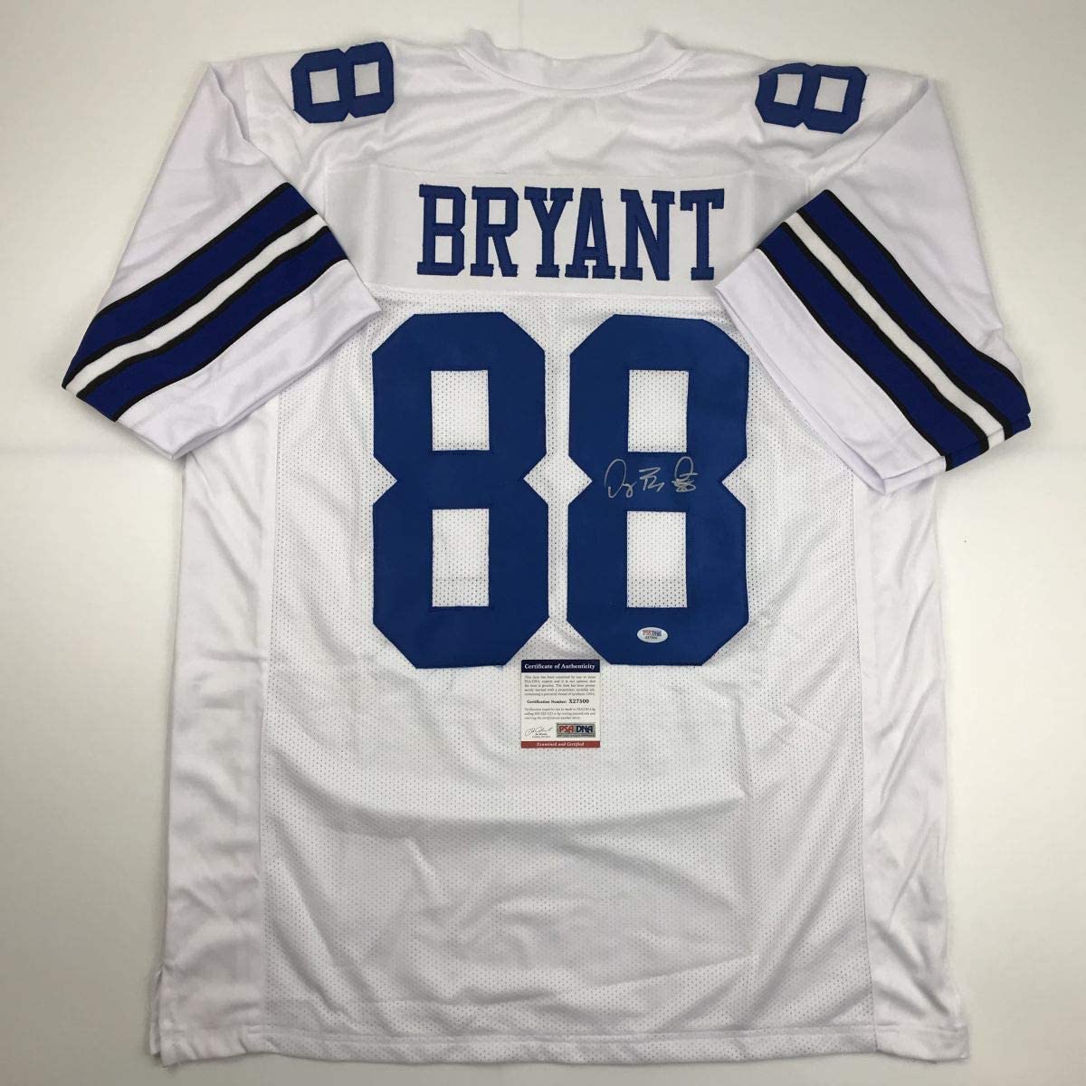 Autographed/Signed Dez Bryant Dallas White Football Jersey PSA/DNA COA