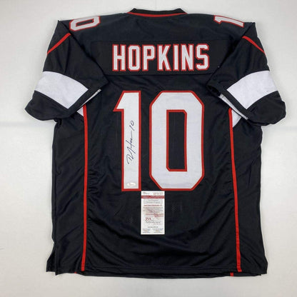Autographed/Signed DeAndre Hopkins Arizona Black Football Jersey JSA COA