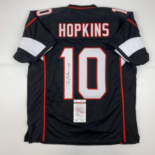 Autographed/Signed DeAndre Hopkins Arizona Black Football Jersey JSA COA