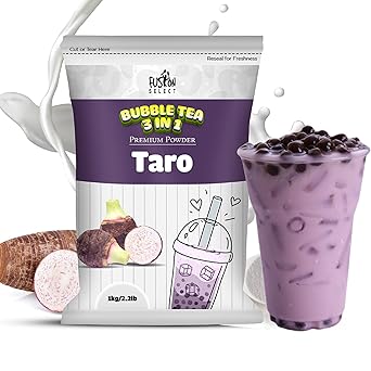 Fusion Select 2.2lb Taro Milk Tea Powder, Taro Powder For Bubble Tea Flavored 3-in-1 Drink Powder with Cream & Sugar - Instant Pre-Mixed Beverage for Hot or Cold Blends or Yummy Frappes