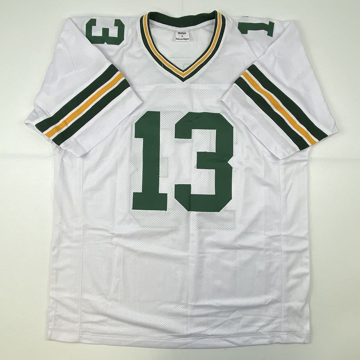 Autographed/Signed Allen Lazard Green Bay White Football Jersey Beckett BAS COA