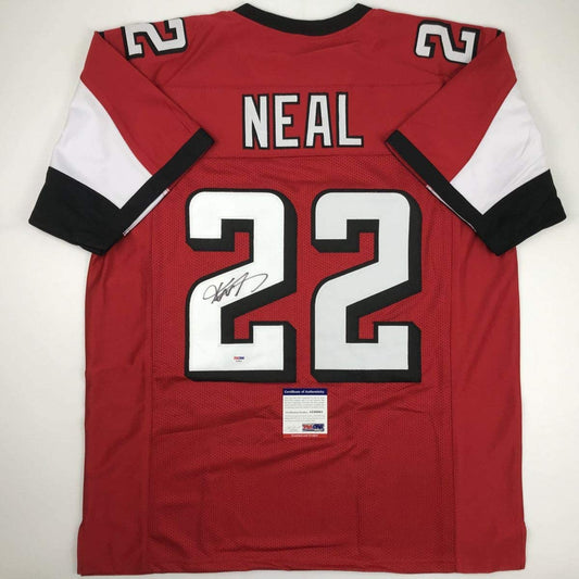 Autographed/Signed Keanu Neal Atlanta Red Football Jersey PSA/DNA COA