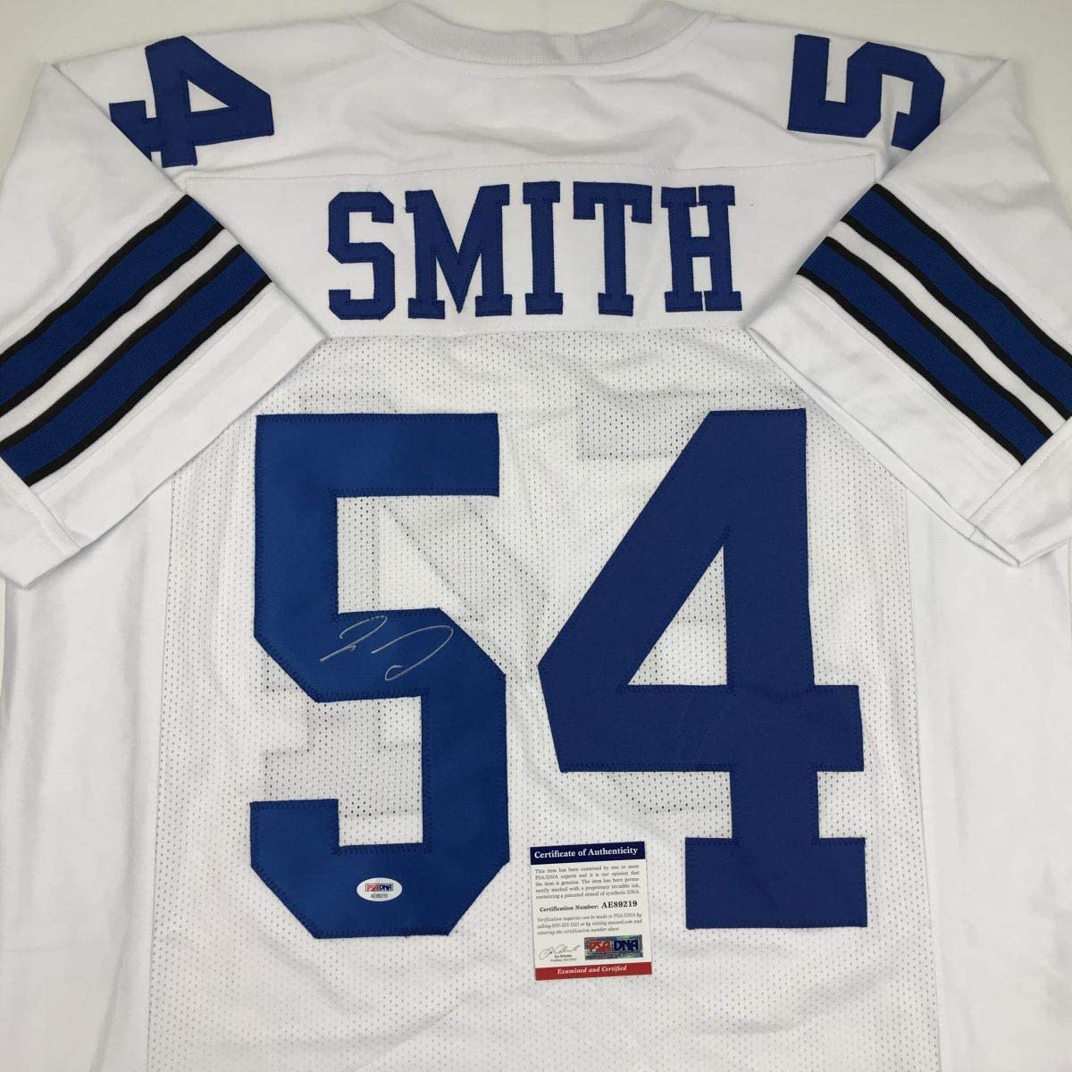 Autographed/Signed Jaylon Smith Dallas White Football Jersey PSA/DNA COA