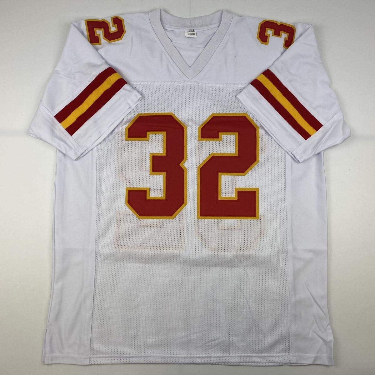 Autographed/Signed Tyrann Mathieu Kansas City White Football Jersey JSA COA