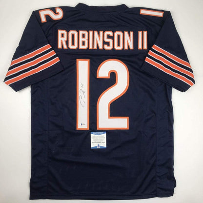 Autographed/Signed Allen Robinson II Chicago Blue Football Jersey Beckett BAS COA
