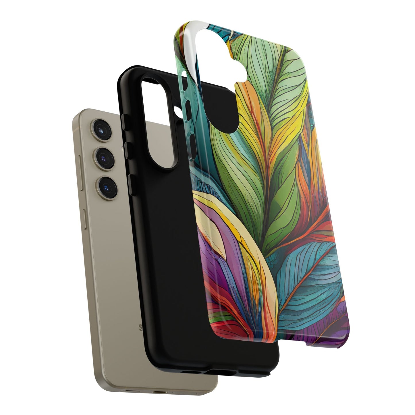 Vibrant Tropical Leaf Tough Phone Case