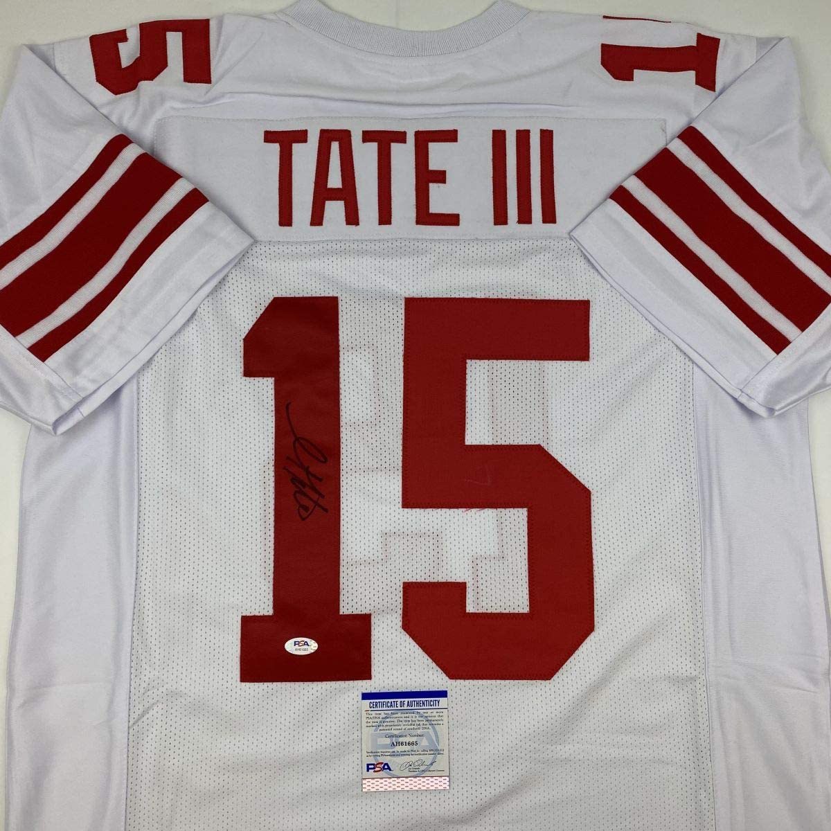 Autographed/Signed Golden Tate III New York White Football Jersey PSA/DNA COA