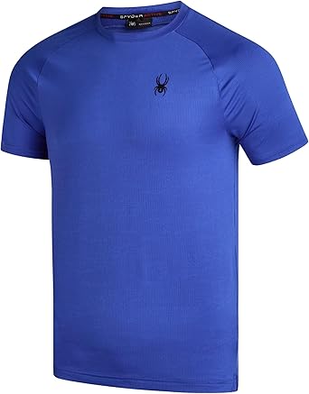 Spyder Men's Athletic Short Sleeve T-Shirt - Lightweight Crewneck Performance Workout Gym and Running Top (Sizes: S-XL)