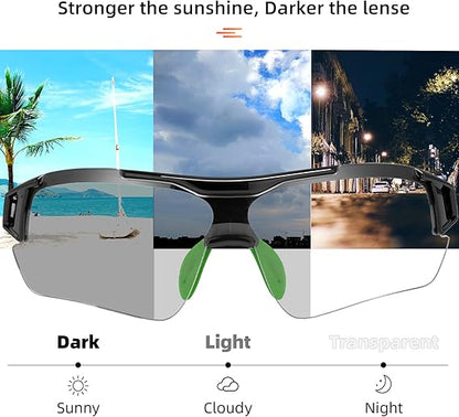 ROCKBROS Photochromic Cycling Sunglasses UV Protection Adaptive Lens