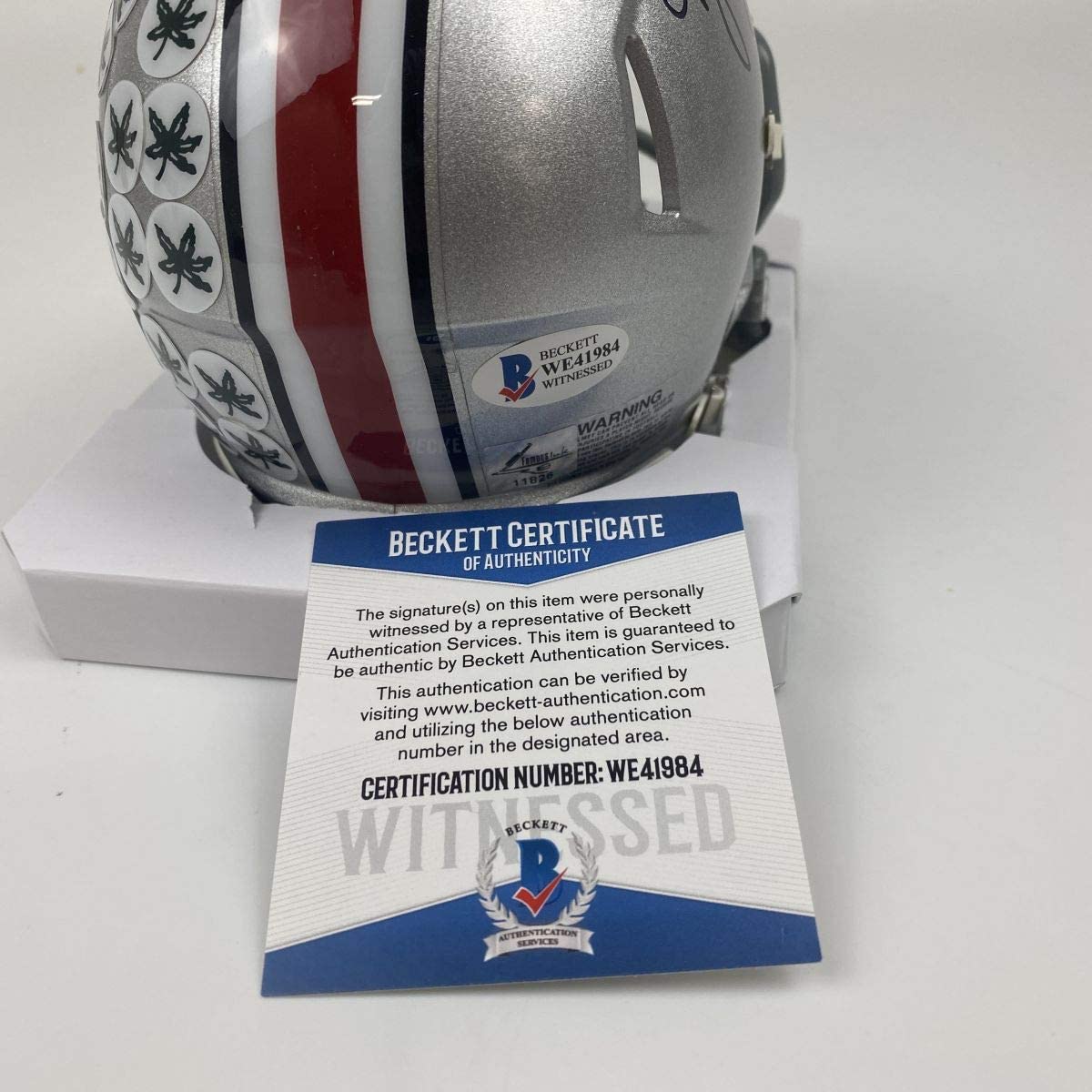 Autographed/Signed Ryan Day Ohio State Buckeyes College Football Mini Helmet Beckett BAS COA