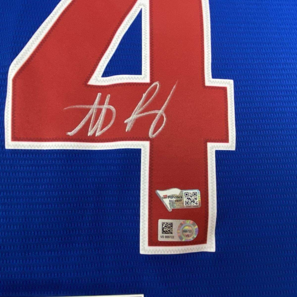 Autographed/Signed Anthony Rizzo Chicago Cubs Blue Authentic Nike Baseball Jersey Fanatics COA