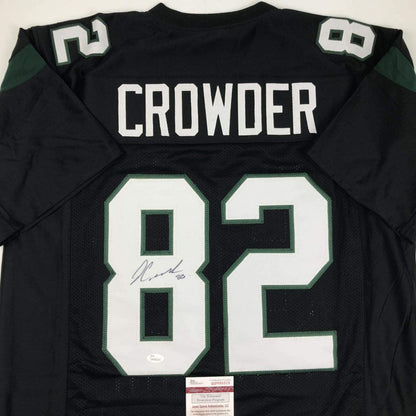 Autographed/Signed Jamison Crowder New York Black Football Jersey JSA COA