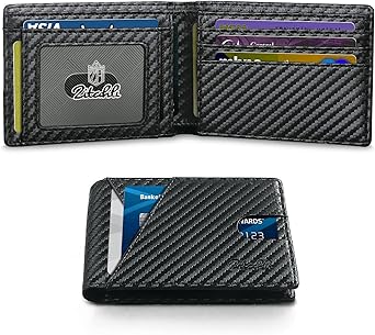 Zitahli Men's Slim RFID Blocking Leather Wallet - Premium Bifold Front Pocket Wallet with Gift Box, Leather Card Holder for Everyday Carry